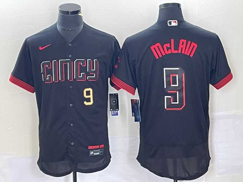 Men's Cincinnati Reds #9 Matt McLain Number Black 2023 City Connect Flex Base Stitched Jersey1,We sell and wholesale Men's Cincinnati Reds #9 Matt McLain Number Black 2023 City Connect Flex Base Stitched Jersey1 on line form chian!